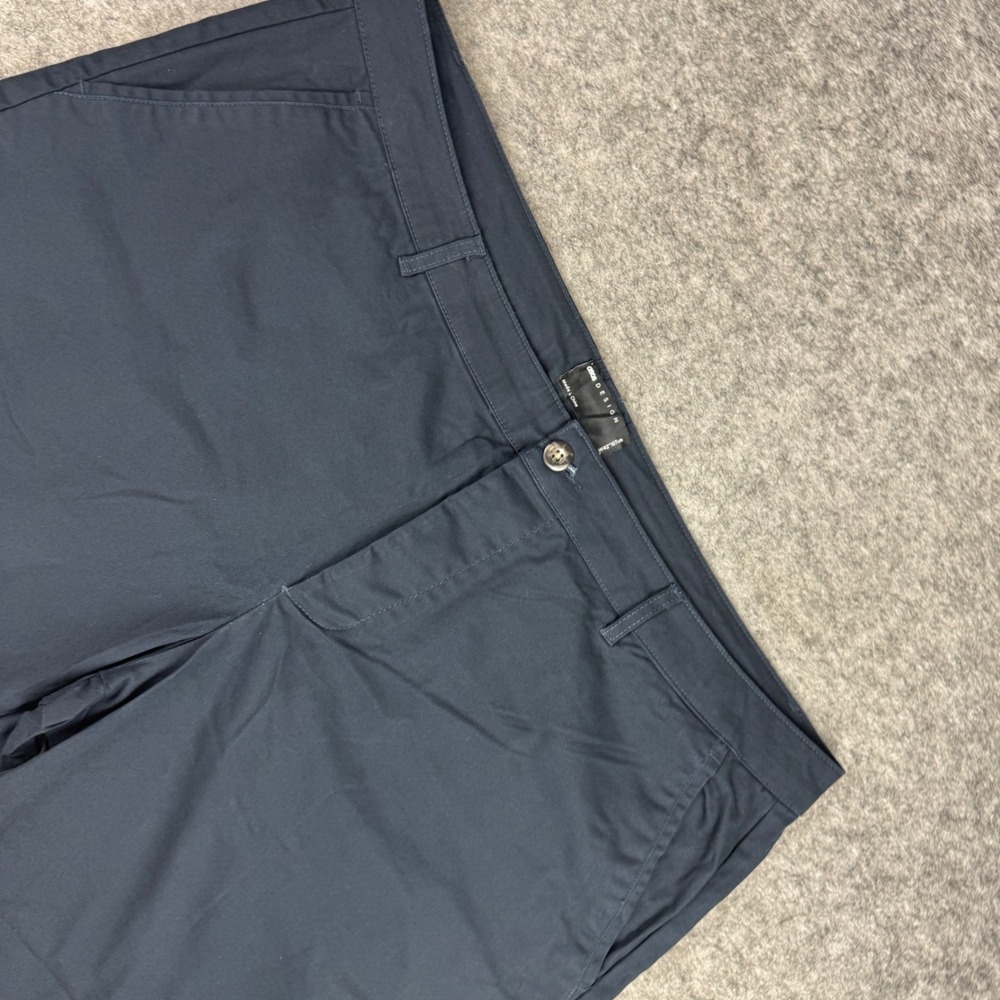ASOS Design Mens Navy Blue Chino Shorts Size W42 Stretch Cotton Casual Summer‎